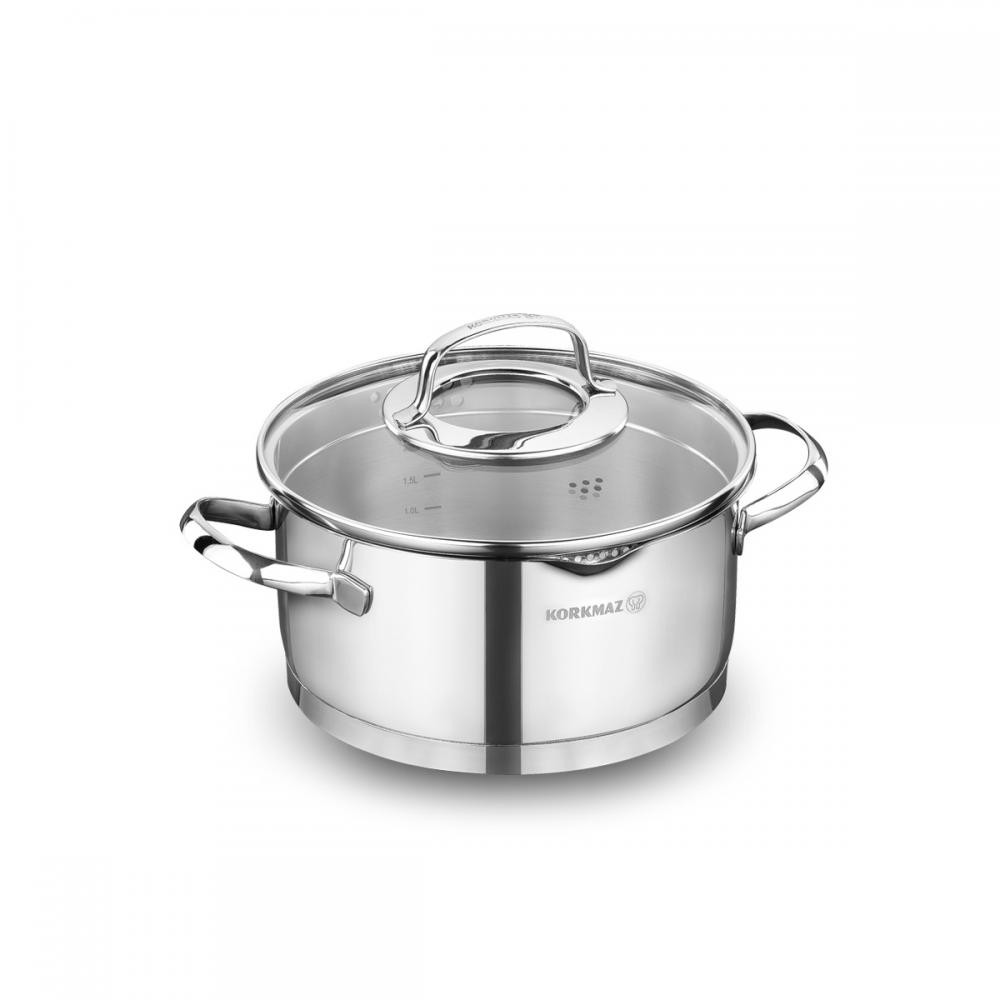 STEAMA POT 16CM, 1.6L, S/S, INDUCTION, Korkmaz