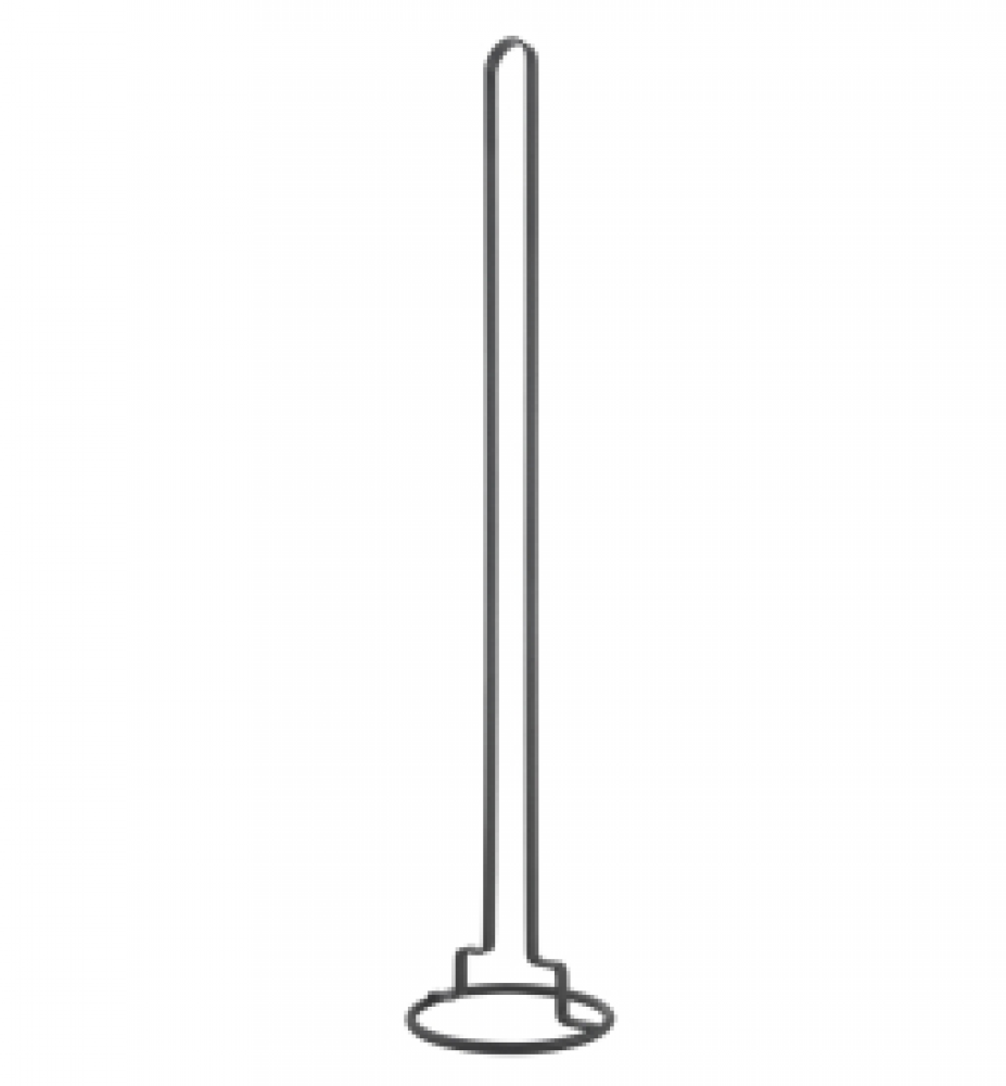 LAVA ORIGIN TOILET PAPER HOLDER D12CM, H58CM, BLACK, STAINLESS STEEL, TOUCH THERM COATING, Metaltex