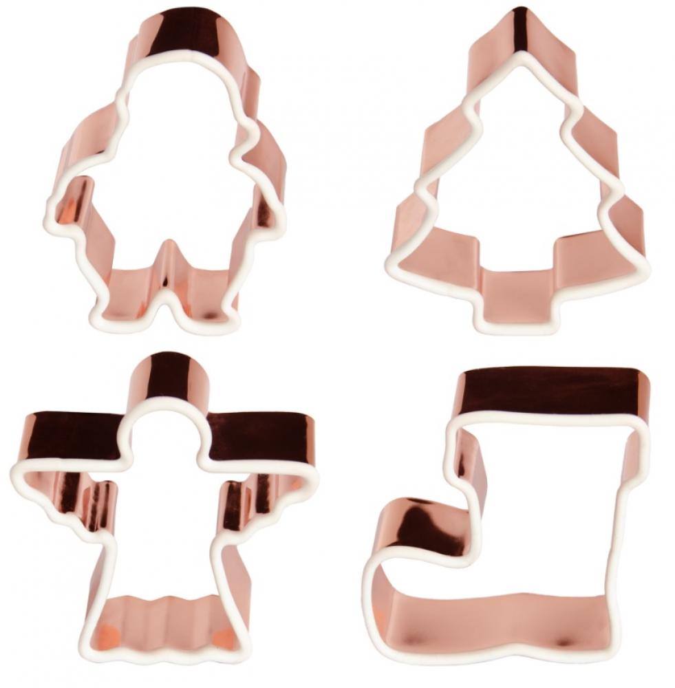 CHRISTMAS MAXI НАБОР ФОРМ ДЛЯ ПЕЧЕНЯ 4ШТ., ЦВ.ЗОЛОТО, НЕРЖ.СТ., Lurch