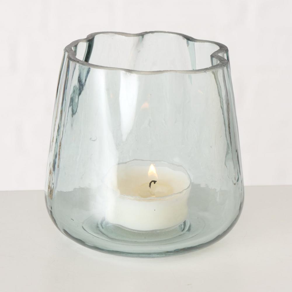 EKALA WINDLIGHT 8CM, 3 ASS, GREEN, LAQUERED GLASS, Boltze