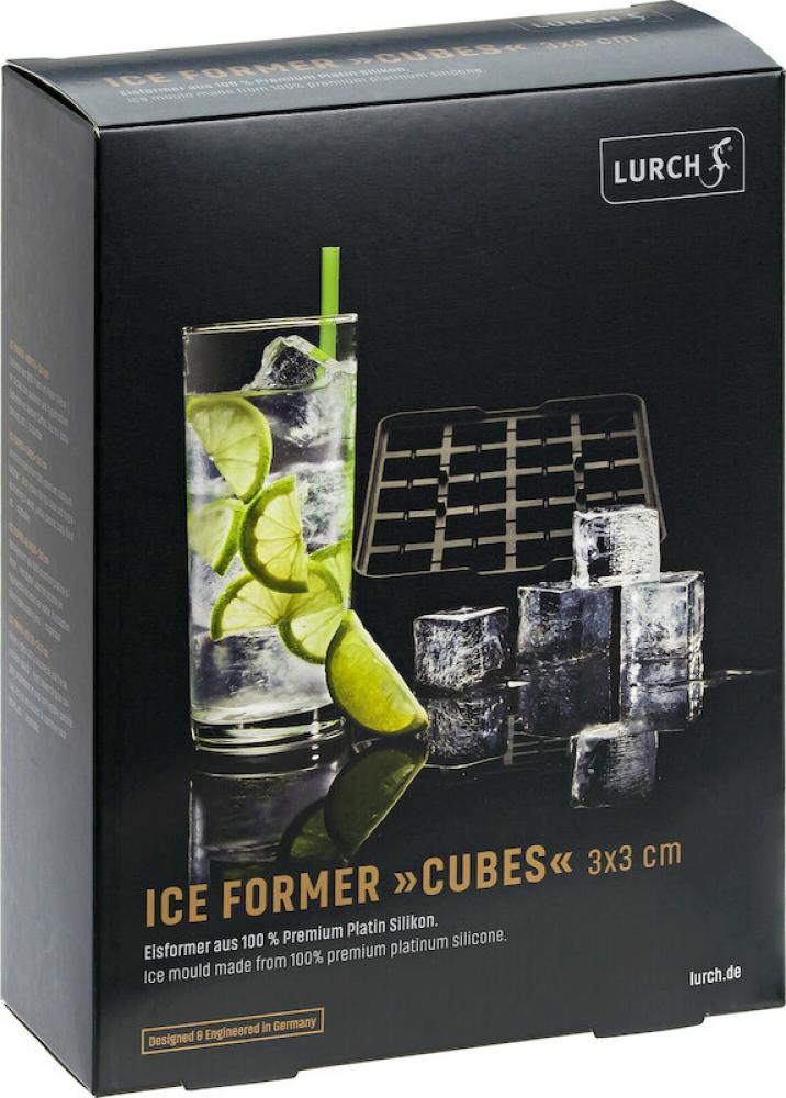 ICE FORMER ФОРМОЧКИ ДЛЯ ЛЬДА 20x15x4.1CM, КУБИКИ 3x3CM, СИЛИКОН, Lurch