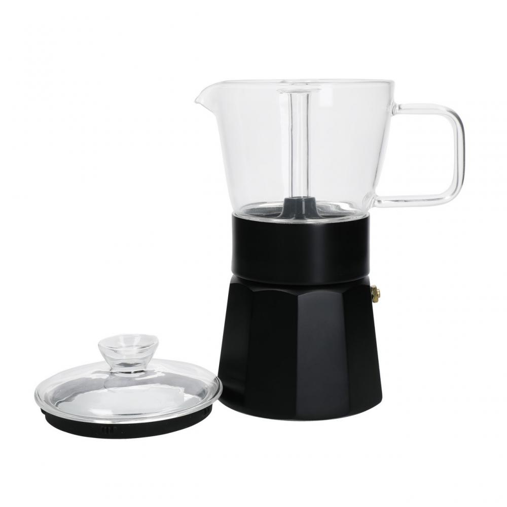 LC VERONA GLS ESPRESSO MAKER 6 CUP BLK, La Cafetiere