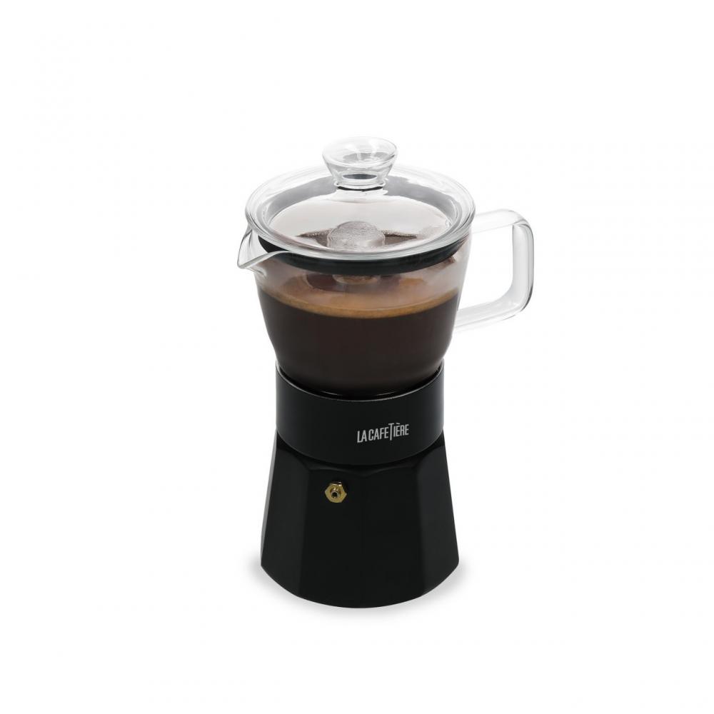 LC VERONA GLS ESPRESSO MAKER 6 CUP BLK, La Cafetiere