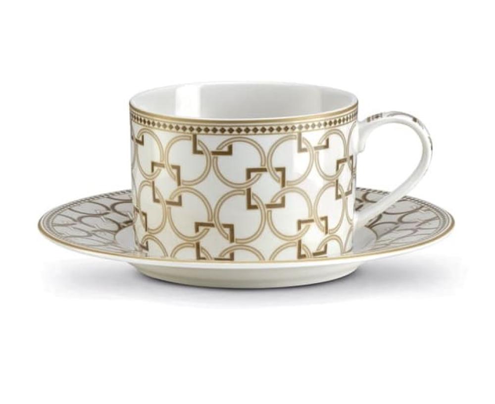 DECO TASE 220ML AR APAKŠTASI, PORCELĀNS, Pozzi Milano