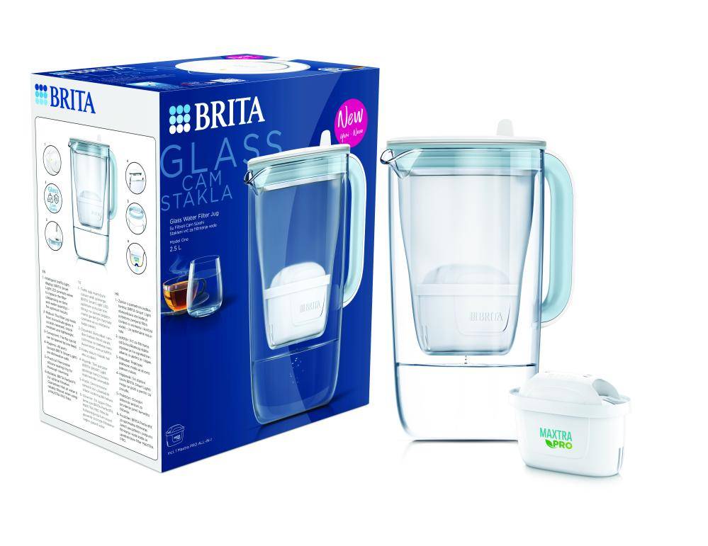 BRITA filtration jug GLASS JUG 2,5l. LED MXpro, BRITA