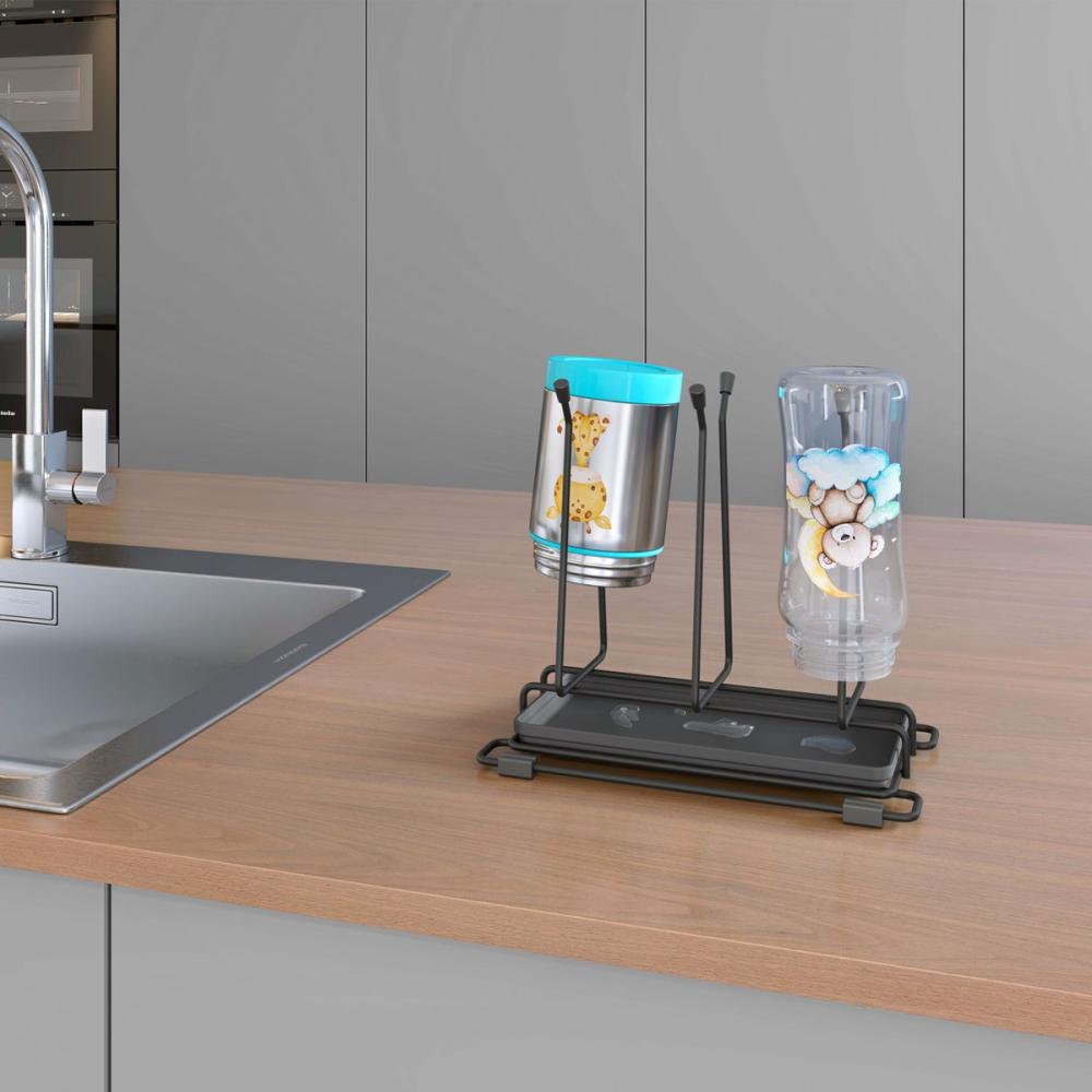 LAVA PUDEĻU, VĀZES, GLĀŽU ŽĀVĒTĀJS 25X14CM, MELNS, NER.TĒR/PLASTMASA, TOUCH THERM PĀRKL., Metaltex