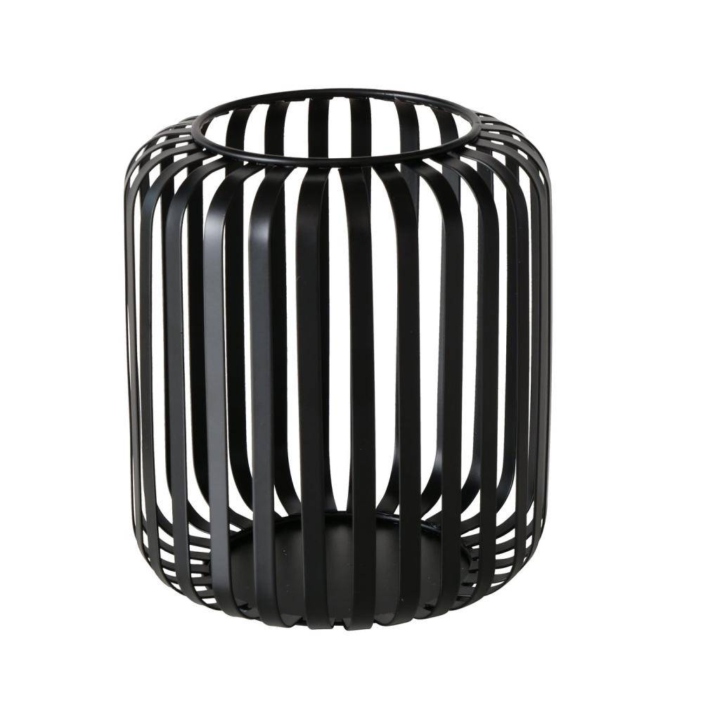 VIKI SVEČTURIS H15CM/D13CM, MELNS, METĀLS, Boltze