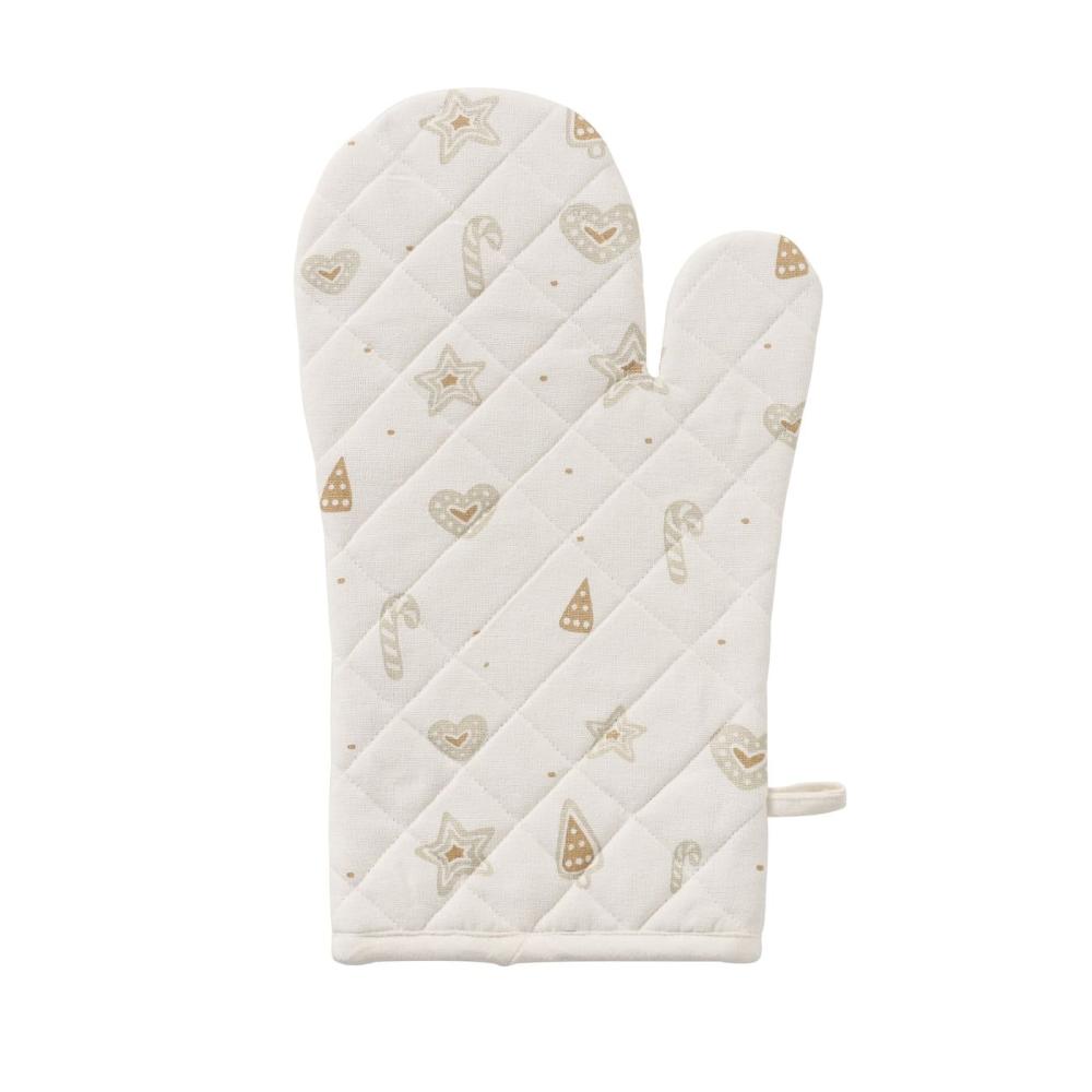 KÜPSETUSKINDEL 20X33CM 2 TK, VALGE/PRUUNI DISAINIGA, PUUVILL/PP TÄIDIS, Boltze