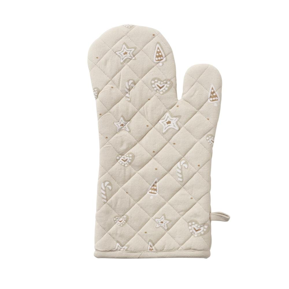 KÜPSETUSKINDEL 20X33CM 2 TK, VALGE/PRUUNI DISAINIGA, PUUVILL/PP TÄIDIS, Boltze