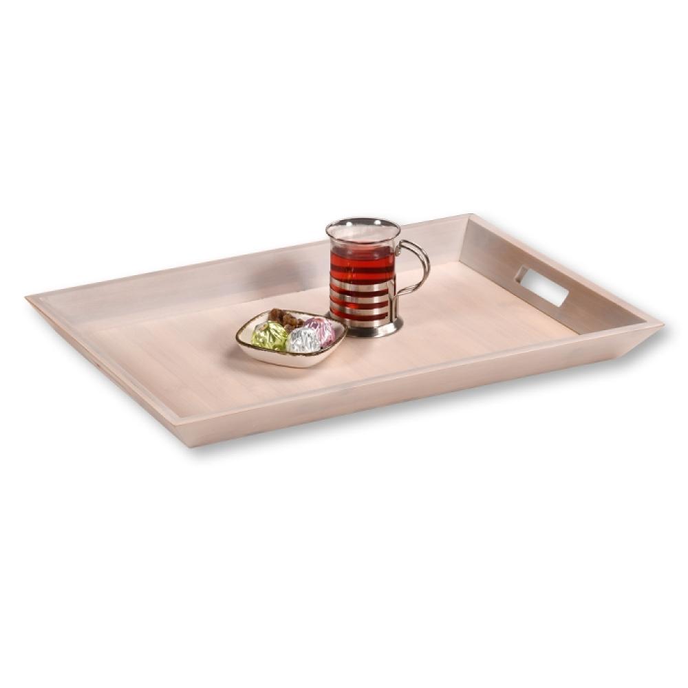 SERVING TRAY 52X33x4CM, WHITE BAMBOO, FCS, Kesper