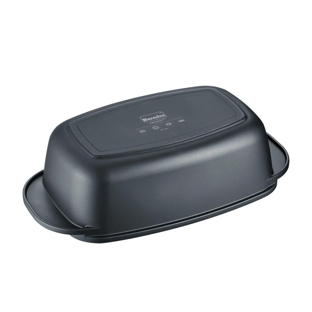 CASSEROLE POT 5.2L, 32X21X11CM, WITH GLASS LID, BLACK, CAST IRON, INDUCTION, Berndes