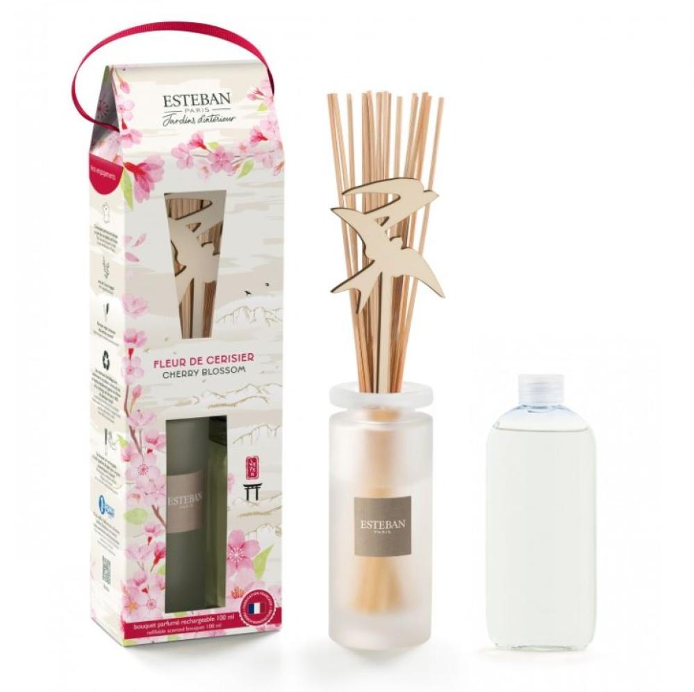 CHERRY BLOSSOM TELPU AROMATIZATORA KOMPL. 100ML, 16 KOCIŅI, ESTEBAN