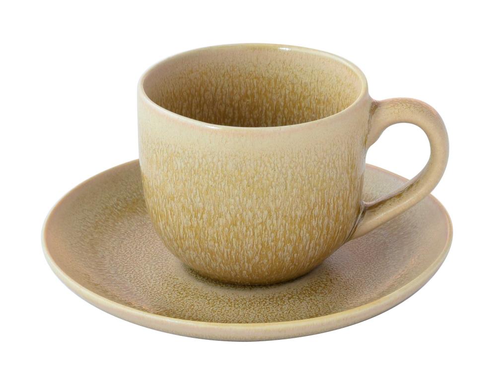 TERRA CUP 220ML WITH SAUCER, SAND COLOR, CERAMICS, Easy Life