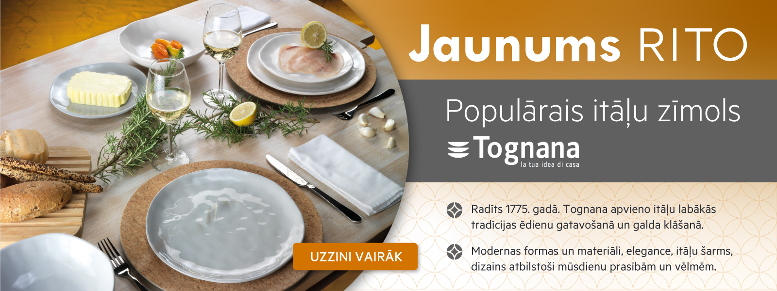 Iepazīsti populāro itāļu zīmolu TOGNANA!